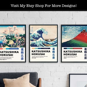 The Great Wave Off Kanagawa Poster, Japan Print, Katsushika Hokusai Print, Japanese Wave, The Great Wave Modern Print, Exhibition Poster image 5
