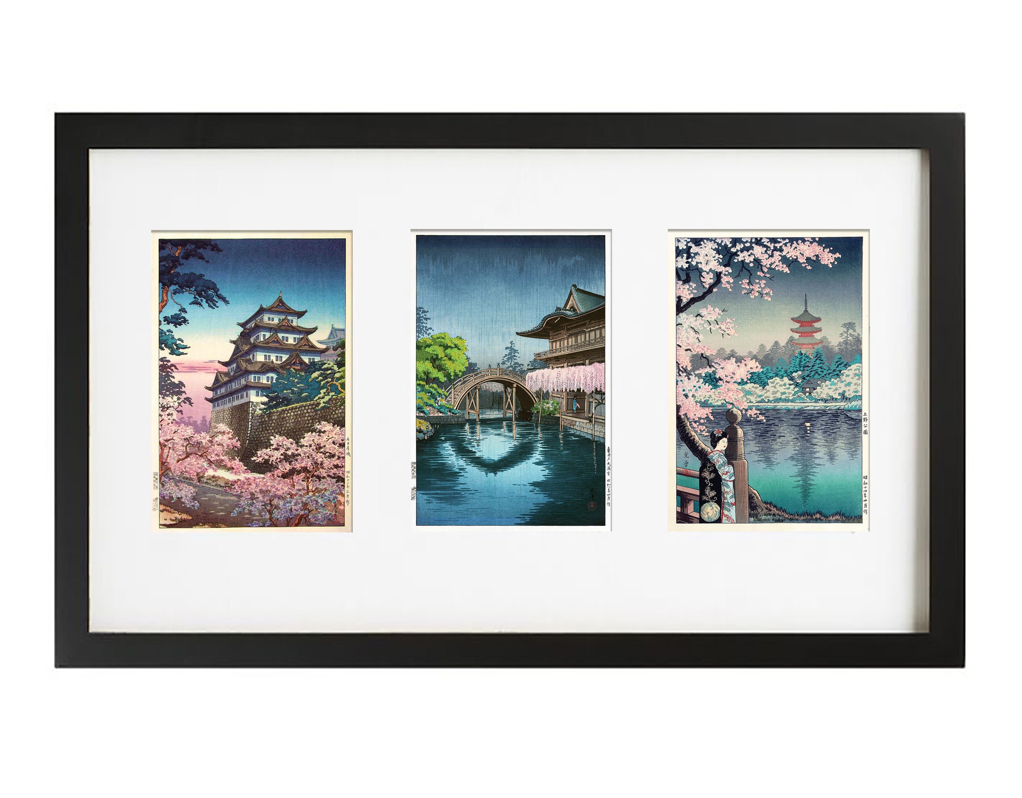 Oriental Art Postcards SET OF 3 Fine Art A6 Postcards Japanese Wall Art  Oriental Postcard Premium Prints A6 Stationary Postcards Gifts 