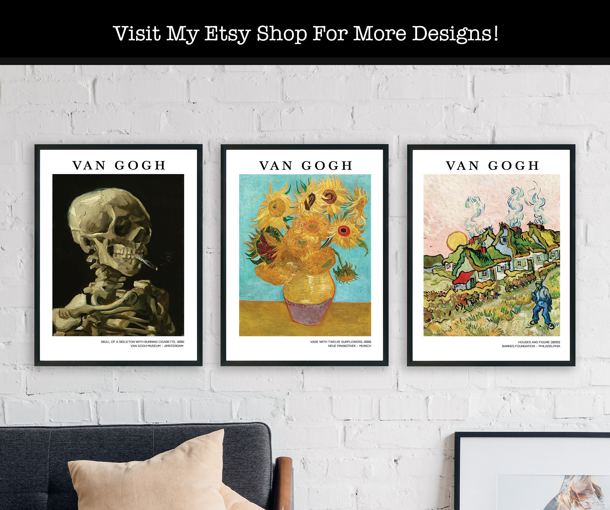 PopSockets Van Gogh: Fiori Di Mandorlo - PopGrip Con Supporto Per Telefono E Tablet - Opera D'Arte Intercambiabile