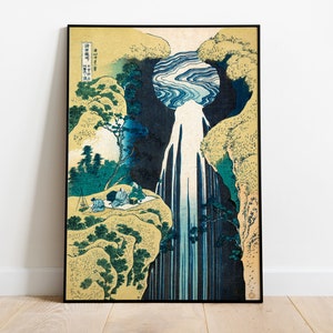 Japanese Art Print,  Amida Falls by Katsushika Hokusai, Japanese Landscape Art, Japanese Poster, Asian Wall Art