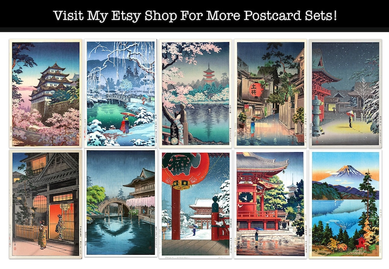 Japanese Antique Postcards, Japan Art Prints, Ohara Koson, Japanese Print Cards, Ukiyoe Postcard Prints, Japanese Art Postcards Set of 10 image 4