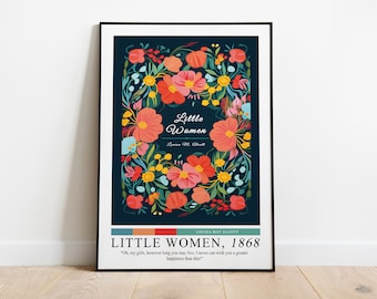 Little Women Print, Little Women Buch Poster, Buch Liebhaber Geschenk, Little Women Buch Cover, Buch Wandkunst, Louisa May Alcott, Buch Cover Poster