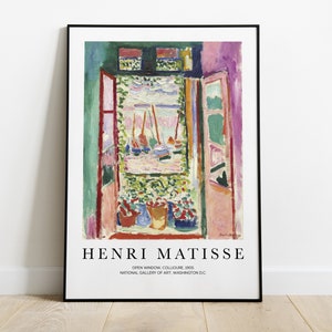 Henri Matisse Poster, Exhibition Poster, Open Window, Henri Matisse Print, Fauvism Print, Expressionism, Matisse Wall Art, Home Decor