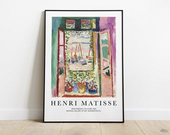 Henri Matisse Poster, Exhibition Poster, Open Window, Henri Matisse Print, Fauvism Print, Expressionism, Matisse Wall Art, Home Decor