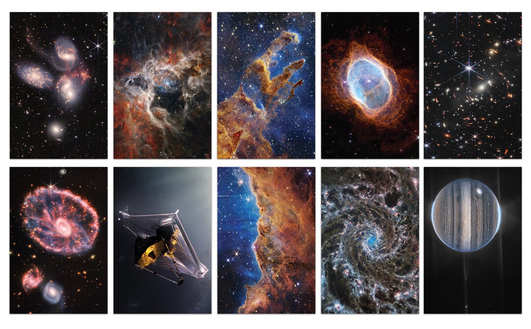 James b Print Set, JWST Postcards, First Images, Space Gift, Space Print Set, NASA Postcards
