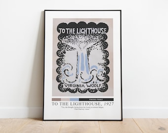 To The Lighthouse Virginia Woolf Poster, Book Cover Print, Literary Poster, Book Cover Print, Book Lover Gift, Literary Gift, Female Authors