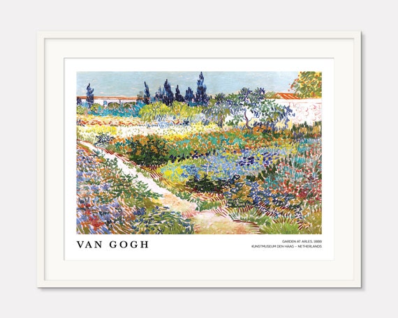 Van Gogh Print, Van Gogh Exhibition Poster, Garden at Arles