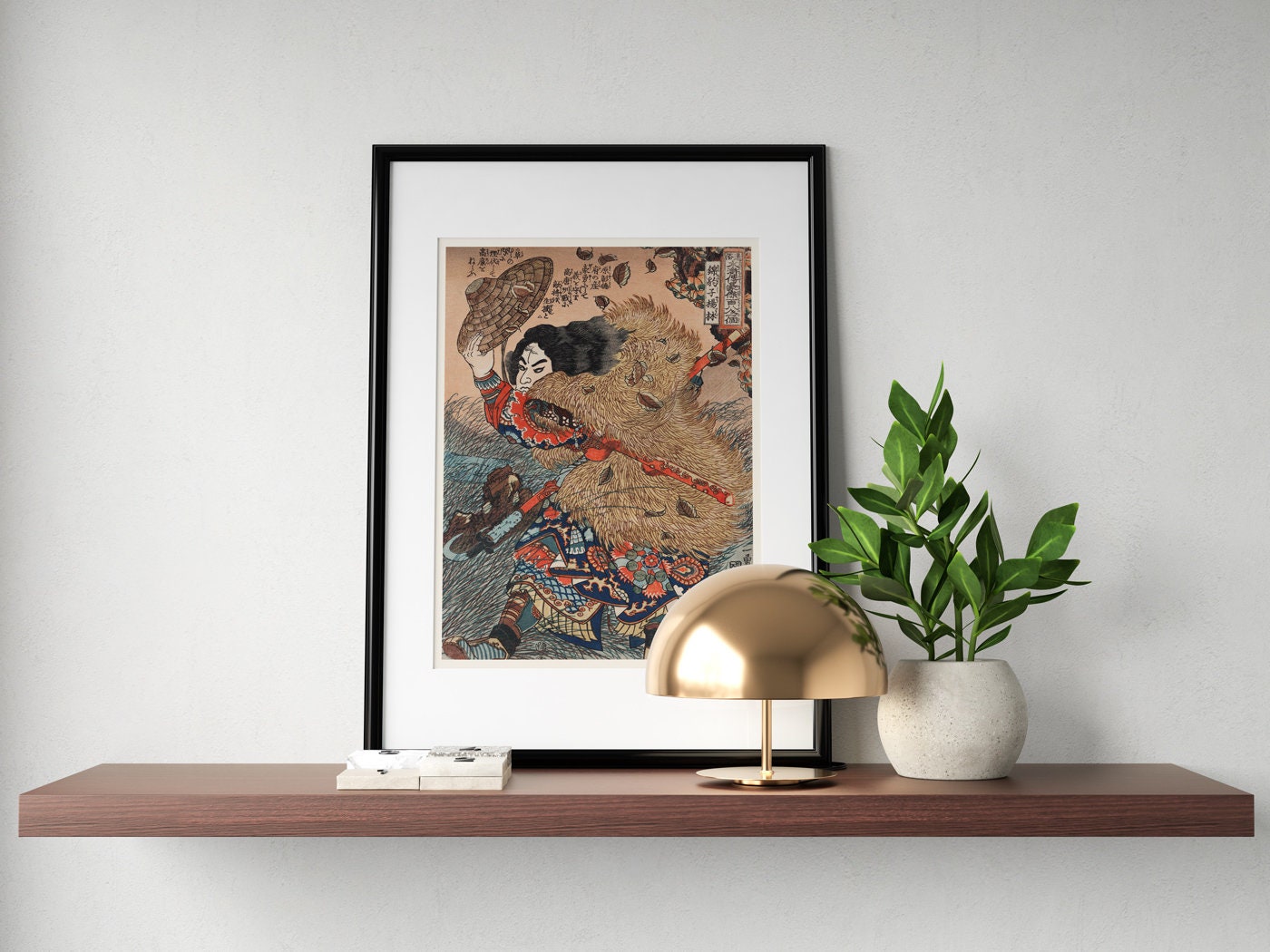 Stampa Su Tela Samurai Giapponese - Quadro Moderno Armatura Decorazione Parete 40,6x61 Cm - 5