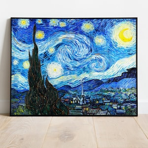 Starry Night Print, Van Gogh Starry Night Poster, Vincent Van Gogh Art, Greatest Collection, Modern Wall Art, Fine Art