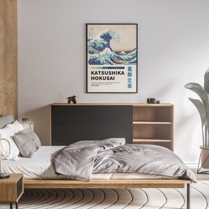 The Great Wave Off Kanagawa Poster, Japan Print, Katsushika Hokusai Print, Japanese Wave, The Great Wave Modern Print, Exhibition Poster image 2