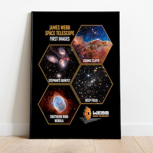 James Webb Print, James Webb Telescope First Images, JWST Print, Cosmic Cliffs, Deep Field, Nasa Poster, Premium Luster Photo Paper