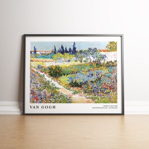 Van Gogh Print, Van Gogh Exhibition Poster, Garden at Arles, Impressionism Art, Van Gogh Flowering Garden Print