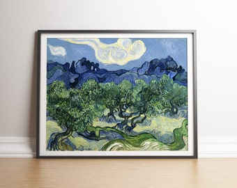 Van Gogh Olive Tree Print, Van Gogh Wall Art, Impressionism Art, Van Gogh Poster