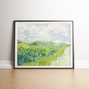 Van Gogh Wheat Fields Print, Van Gogh Wall Art, Impressionism Art, Van Gogh Poster, Green Wheat Fields