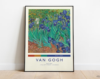 Van Gogh Irises Exhibition Poster—Van Gogh Print —Vincent Van Gogh Floral Print—Greatest Collection—Modern Wall Art