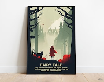Fairy Tale Book Genre Print, Classroom Decor, Bookish Gifts, Library Decor, Book Lover Gift, Book Genre Poster, Book Wall Art Print