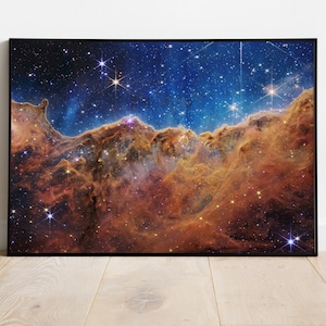 James Webb Telescope First Image, Cosmic Cliffs, James Webb Print, NASA Poster, James Webb Space Telescope, Luster Paper