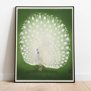Japanese Peacock by Ohara Koson, Japanese Poster, Japanese Bird Art, Japanese Wall Art