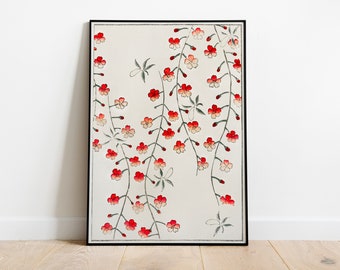 Japanese Cherry Blossoms Poster — Japanese Floral Print by Bijutsu Sekai — Japanese Antique Art Poster — Asian Fine Art — Floral Wall Art