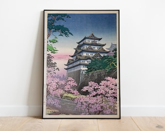 Tsuchiya Koitsu Print, Nagoya Castle, Japanese Woodblock Print, Japanese Antique Art, Japan Art poster, Asian Wall art