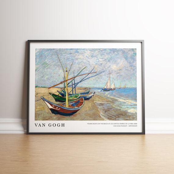 Van Gogh Tentoonstelling Poster-Vincent Van Gogh Vissersboten - Etsy België