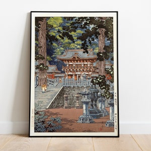 Impression Tsuchiya Koitsu, porte Nikko Yomei, impression d&#39;art japonais, art japonais, gravures sur bois
