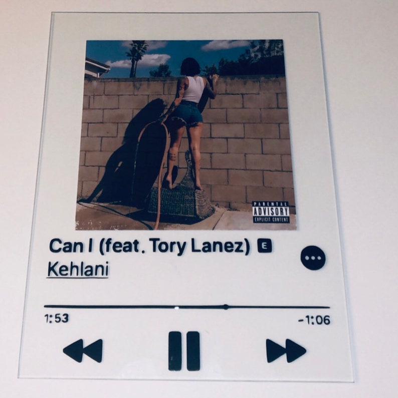 Custom Glass Song Plaque Etsy