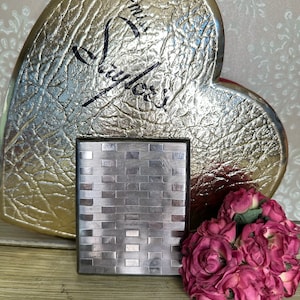 Vintage Cigarette Case, Sterling 935, Art Deco Geometric Design, 1930’s