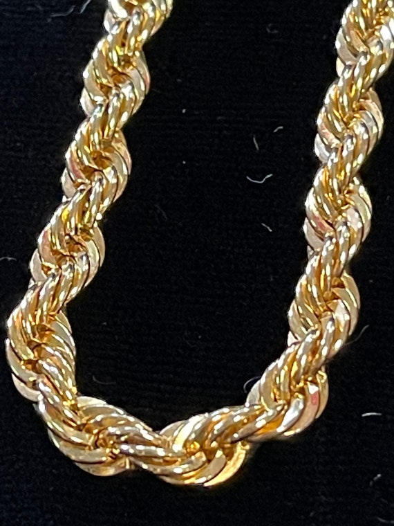 3 Vintage Rope Chains Signed Monet Gold 