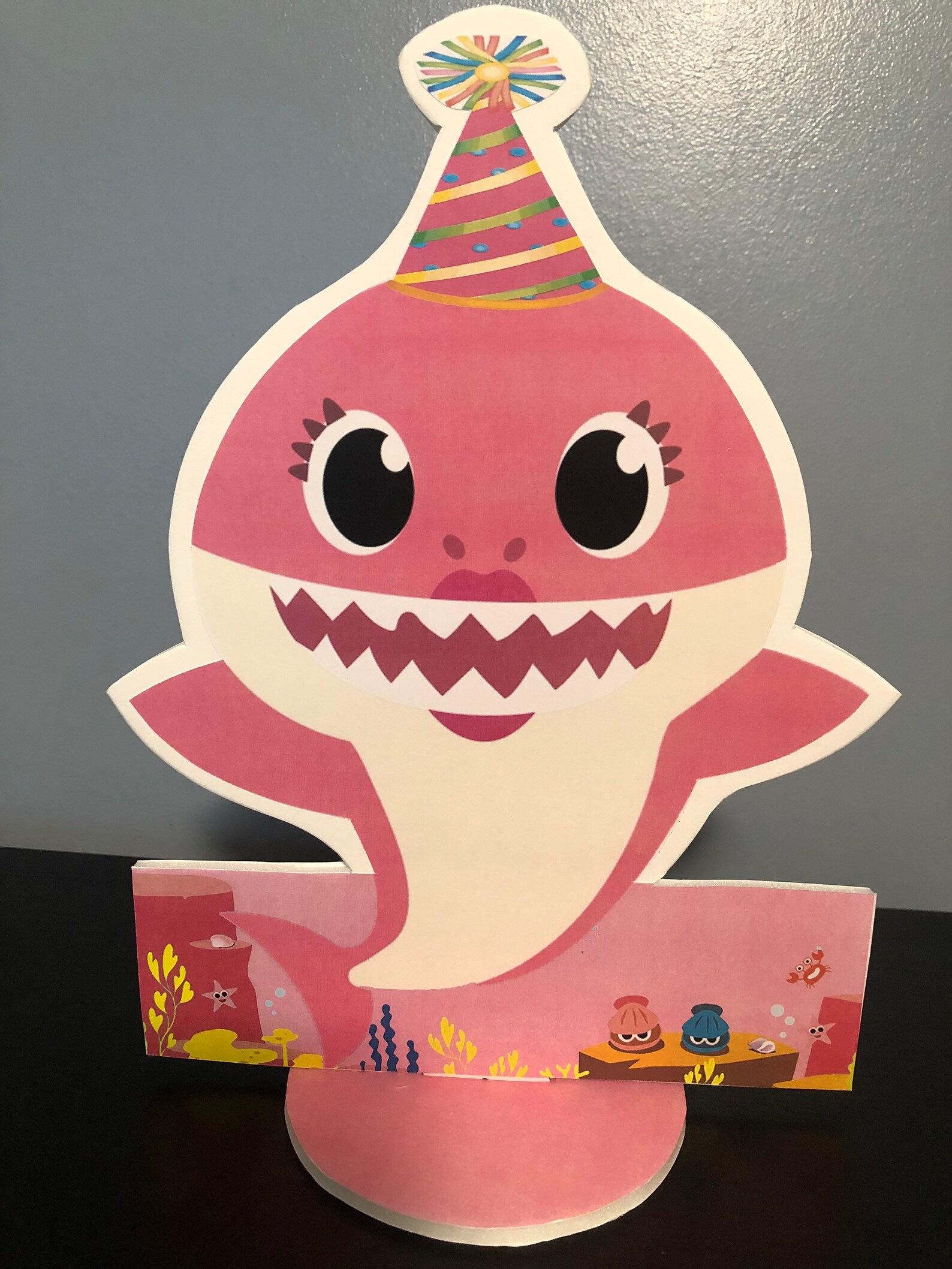 Baby Shark Centerpieces Baby Shark Cutouts Baby Shark Table Etsy
