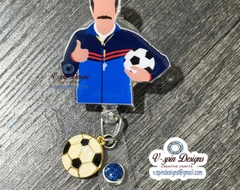 Funny Soccer Coach Badge reel/ID Holder card holder/nurse/teachers/fun/silly