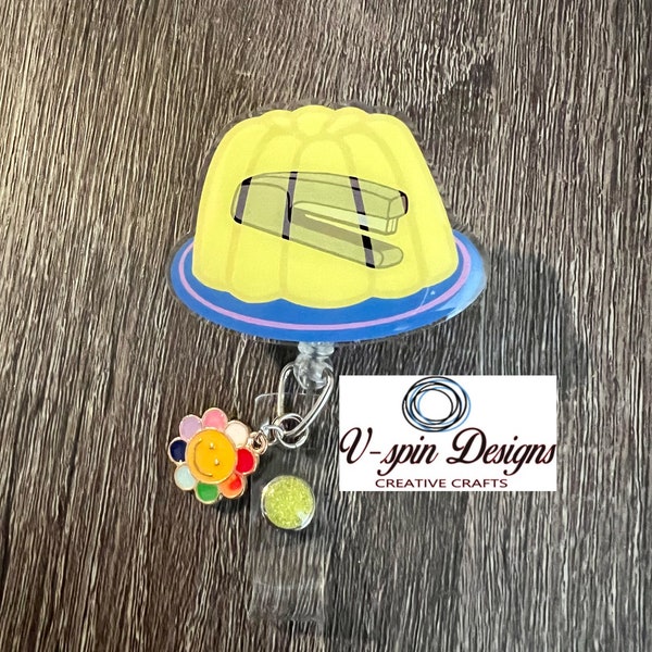 Jello mold fun badge reel/ID Holders/nurses/students/office