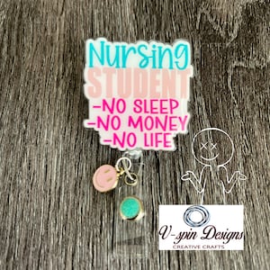 Nursing Student Badge reel/ID Holder card holder/nurse/student/funny/silly