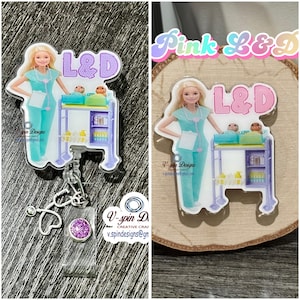Labor and Delivery Nurse badge reel/ID Holder card holder/nurse/teachers/L&D