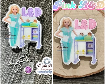 Labor and Delivery Nurse badge reel/ID Holder card holder/nurse/teachers/L&D