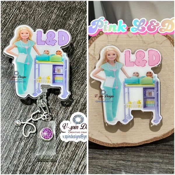 Labor and Delivery Nurse badge reel/ID Holder card holder/nurse/teachers/L&D