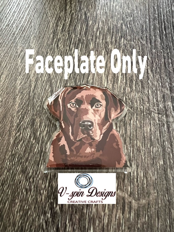 2 Acrylic -Chocolate Labrador Dog Badge Reel/ID Holder Card holder/nurse/teachers/dogs