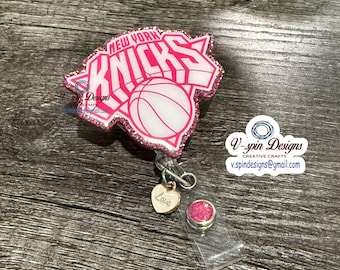 Custom Basketball Badge Reel: Retractable ID Holder with Charm, Sports Fan