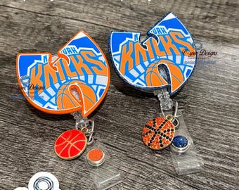 Custom Basketball Badge Reel: Retractable ID Holder with Charm, His or Hers Sports Fan