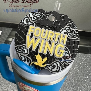 40oz Cup Topper For book lovers /nurses/Stanley accessories/dragon books/Storm topper