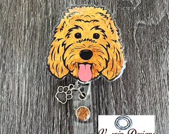 Goldendoodle / Labradoodle Dog - Badge Reel