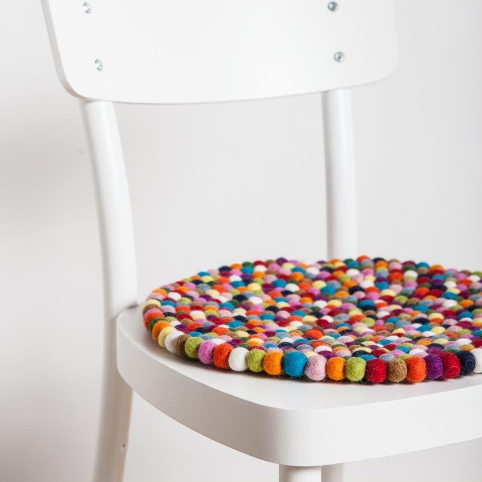 40 CM Felt Ball Seat Mat POM POM Balls Seat Mat Handmade Seat Etsy