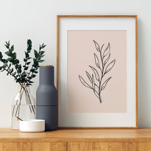 Line Art Plant Minimalist Poster / Botanical Single Line Art | Etsy