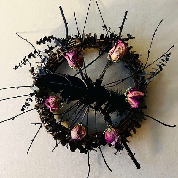 Crow’s Nest, Sacred Floral Circle Wreath for honoring liminal spaces