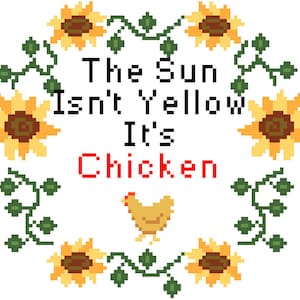 The Sun Isn't Yellow Bob Dylan Cross-Stitch Pattern image 1