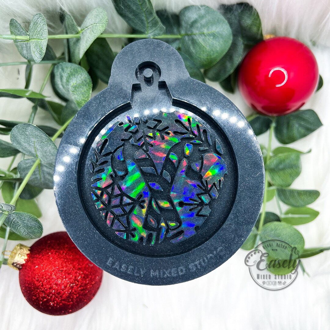 Holographic Christmas Ornament Silicone Mold With Candy Canes Etsy