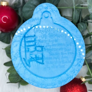 Molde de silicona para adorno conmemorativo de Navidad en el cielo, molde de resina, molde navideño, molde conmemorativo