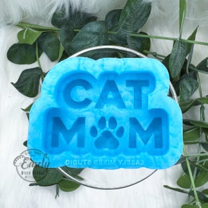 3D cat mom handmade silicone mold, resin mold, keychain mold