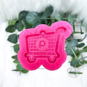 Siliconen mal voor winkelwagensleutelhanger, harsvorm, winkelbuggy, winkelwagensleutelhanger, supermarktsleutelhanger