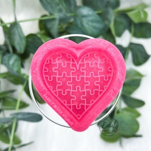 puzzle heart grippy silicone mold, keychain mold, resin mold, handmade silicone mold, autism awareness mold